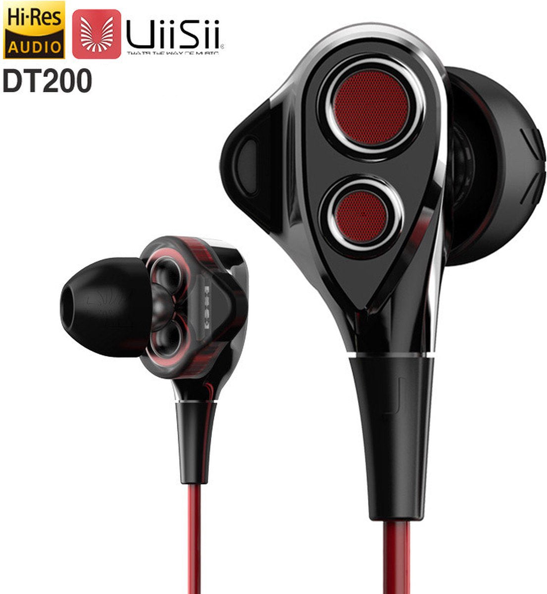UiiSii DT200 - Hi-Res In-Ear Kopfhörer mit zwei dynamischen Treibern