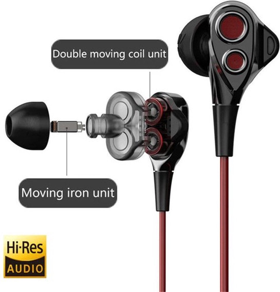 UiiSii DT200 - Hi-Res In-Ear Earphones with Dual Dynamic Drivers