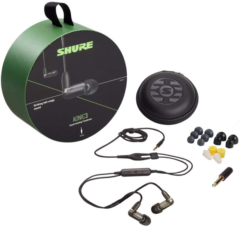 Shure Aonic 3 - In-Ear Monitor Earphones with Remote Control and Microphone