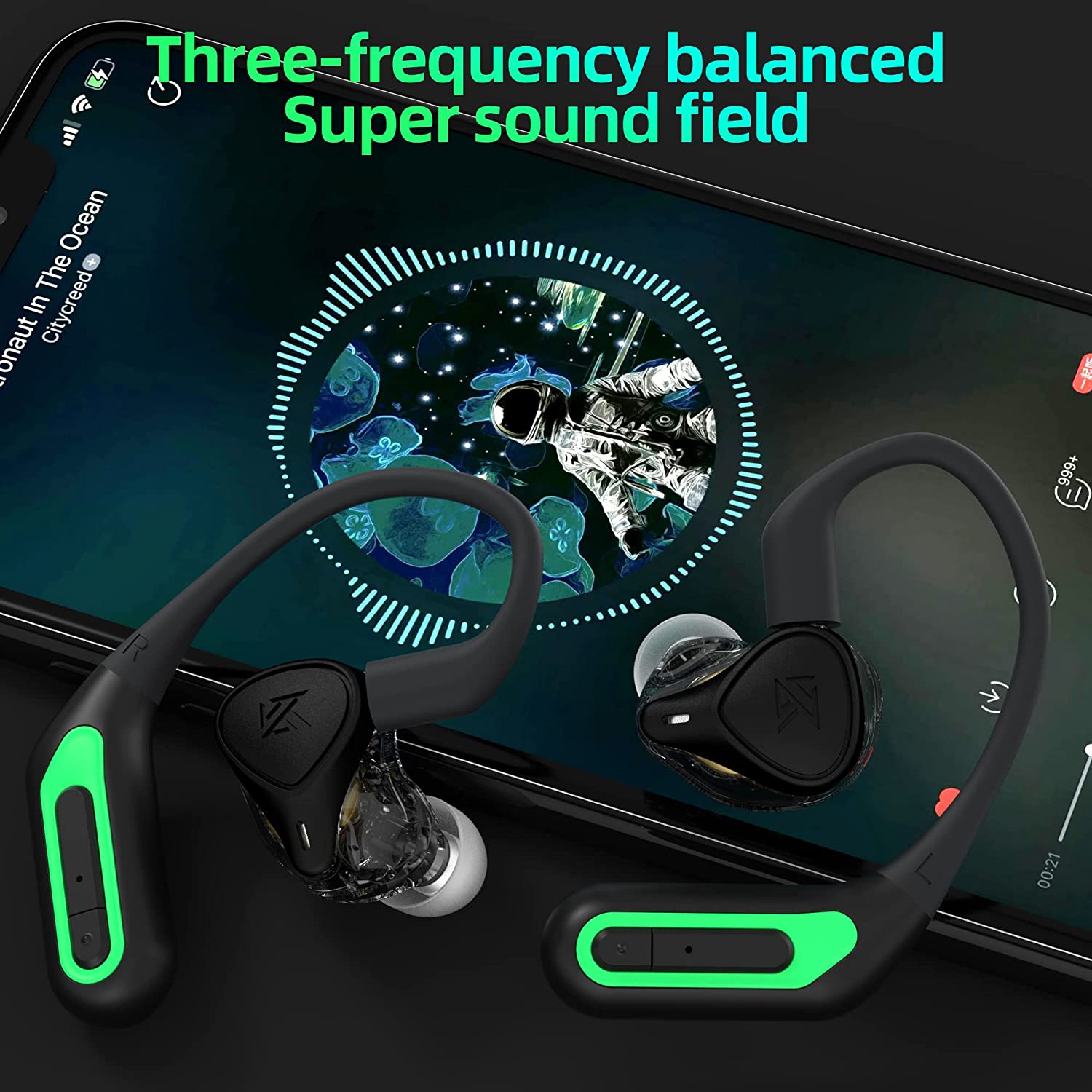 KZ AZ10 - Truly Wireless Bluetooth 5.2 upgrade earhook - Black