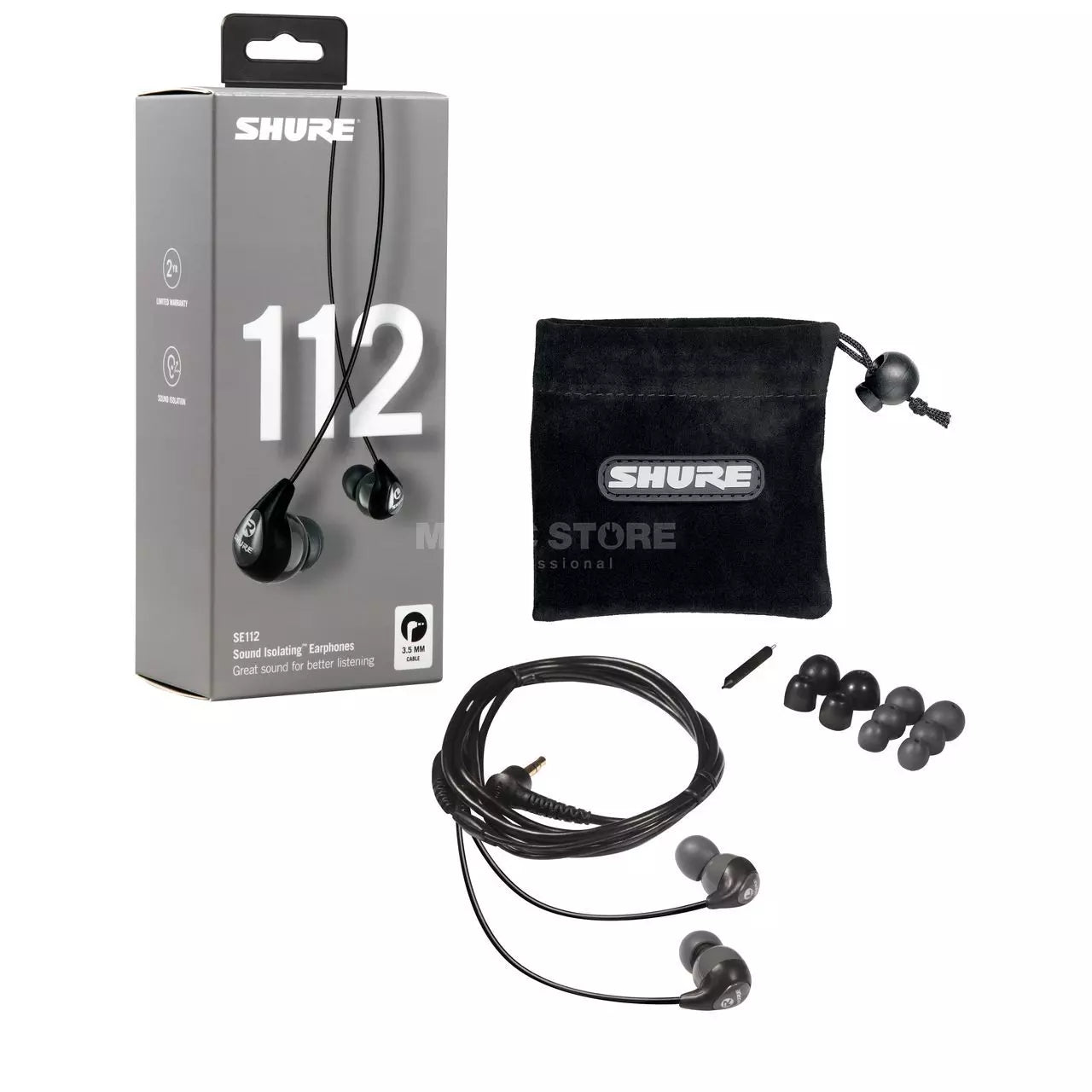 Shure SE112-GR-EFS - Sound-isolating Earphones / In-ear monitors